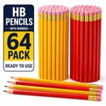 32-96 Strong HB Pencils with Rubber Eraser Tips Office School Drawing Stationery