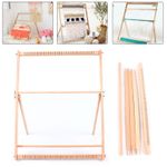 Wooden Handmade Weaving Loom Frame Tapestry Weaving Kit With Comb And Bobbin