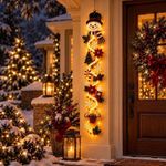 Glowing Christmas Door Hanger Decorations for Walls, Windows Covered Porches