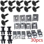 30X For Audi A4 B8 A5 Q5 Undertray Engine Under Cover Fixing Clips Screw Kit TI