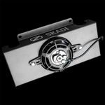16-Row Mocal-Style Oil Cooler Dual-Fan Shroud, Black