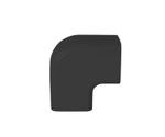 Durable Plastic Air Conditioning Trunking Plane Curve Black 80x60 Connector