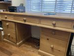 Beautiful Large Solid Pine Desk- Quality Traditional Office Desk