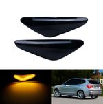 2x For BMW X3 F25 X5 E70 X6 E71 E72 Black Lens LED Side Indicator Repeater Light