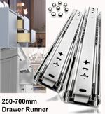 Heavy Duty Drawer Runners 14"-28" Ball Bearing Storage Cabinet Draw Slides Rails