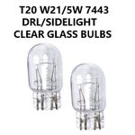 Day Light Driving Bulb x 2 Clear Glass T20 W21/5W 7443 580