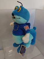 Rare Vintage Sirius Caterpillar Plush 1990s EU European Union Mascot Blue Toy 