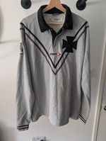 Vintage Neath RFC Rugby Long Sleeve Shirt Jersey Macron Grey Mens XXL