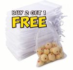 10 50 100pcs White Luxury Organza Wedding Favour Gift Candy Bags Pouch