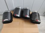 4 x BMW M2/M3/M4 Black Akrapovic Style Carbon Fibre Exhaust Tips F87 F80 F82 F83