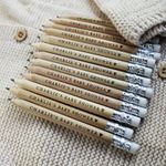 Personalised Baby Shower Favours BULK Engraved Miniature Pencils with Eraser