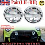 Pair L+R Rally Spot Lights LED Spotlights Chrome For Mini F54 Pre / F55 F56 F57