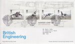 GB Stamps First Day Cover British Engineering MS, RAF Harrier Jump Jet SHS 2019