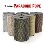 550 lbs Military Standard 9-Core Paracord Rope 4mm Outdoor Parachute Cord