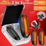 14000mAh 2 Pack Hand Warmers Rechargeable Electric Hand Warmers Charging Case UK