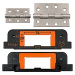 76mm (3") + 102mm (4") Hinge Jig Router Template for Door and Door Frame