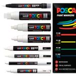 Uni Posca WHITE Paint Marker Pens PC-1M 1MR 3M 5M 7M 8K 17K PCF350 All Sizes