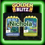 monopo_ly go golden blitz stickers 1 x Jabberwock & 1 x Enchanted Forest instant