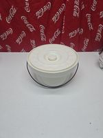 Vintage Commode Bristol Pot and Cover/Lid Made In England White Ceramic