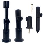 2 Black 16mm Aluminium Stage stands + 2 10-15cm Bank Sticks Carp Coarse Fishing