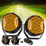 Auxbeam 7"inch LED Work Light Bar Side DRL Spot Fog Driving Amber Lamp Offroad