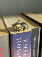 Small Brass Sleepy Cat - New 