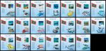Maldives: Landscapes (atolls) and Fish collection 20 s/s MNH  #CNA209
