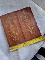 Two Antique Inlaid Wooden Panels