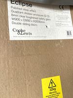 Cooke & Lewis Eclipse 900x900x2000 Quadrant Shower Enclosure 8mm Clear Sliding