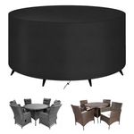 Round Garden Furniture Cover Waterproof Outdoor For Patio Rattan Table Chair Set