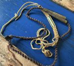 Antique vintage BUDDHIST SHAMAN BLESSED  neck metal AMULET  x 3 wrist MONASTERY