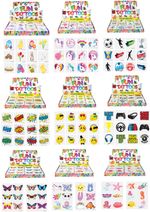 Kids Temporary Tattoos Party Bag Fillers 12-144 Boys Girls 30 Designs FREE P&P