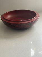 Vintage Japanese Lacquered Bowl Dish 8in Couple Of Knocks As Per Photo 