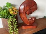 Wooden Hand Carved Religious Figure Of The Mother And Child 24cm High