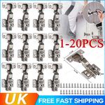 20X Soft Close Kitchen Cupboard Cabinet Door Hinges Slow Shut Full overlay 35mm