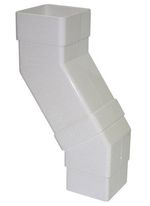 FloPlast 65mm Square Adjustable Offset Bend White