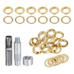 20 x Grommet Tool Kit 20mm Copper Grommet Eyelet Set Hole Hollow Punch Gold Tone