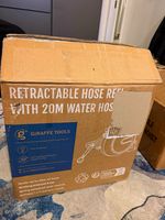 GiRAFFE TOOLS Automatic Rewind 20m Wall Hose Reel Grey/Orange + Nozzle