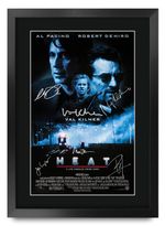 Heat Movie Film Poster Cast Signed Printed Autograph A3 Framed Print Memorabilia