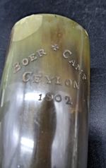 A Boer War Prisoner of War tumbler engraved Boer Camp Ceylon 1902
