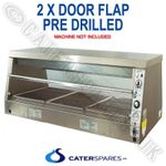 2 xHENNY PENNY HCW5 HCW3 CHICKEN WARMER DISPLAY CABINET PLASTIC WINDOW DOOR FLAP