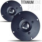 2x Replacement Dome Tweeter 80 Watt RMS 25mm 1" Inch Black Titanium PAIR