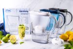New Water Filter Jug 2.6L Capacity & Filter Cartridges Pack Aqualogis Harmony