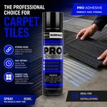 Carpet Tile Spray Adhesive High Tack Fast Dry Strong Bond PRO Surface 500ml Glue