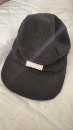 POST DETAILS 5 PANEL BLACK WOOL CAP ONE SIZE