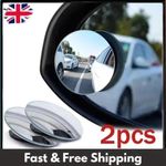 2x Blind Spot Mirror Rear Side View Towing Car Van Motorcycle Adjust Wide Angle.