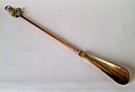 BRASS SHOE HORN Cornish Pixie Lucky Vintage Cornwall Brass 45cm 17.5" VGOOD COND