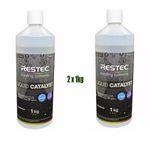 2 x RESTEC Liquid Catalyst Hardener for GRP Top Coat and Base Coat Resin 1 kg