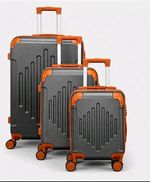 Sab Future 3pc PP Hard Shell Suitcase Set Lightweight Expandable 4-Wheel Lock