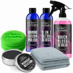 Black Car Wax Polish Colour Restoration Kit Paint Restorer Set Pure Definition